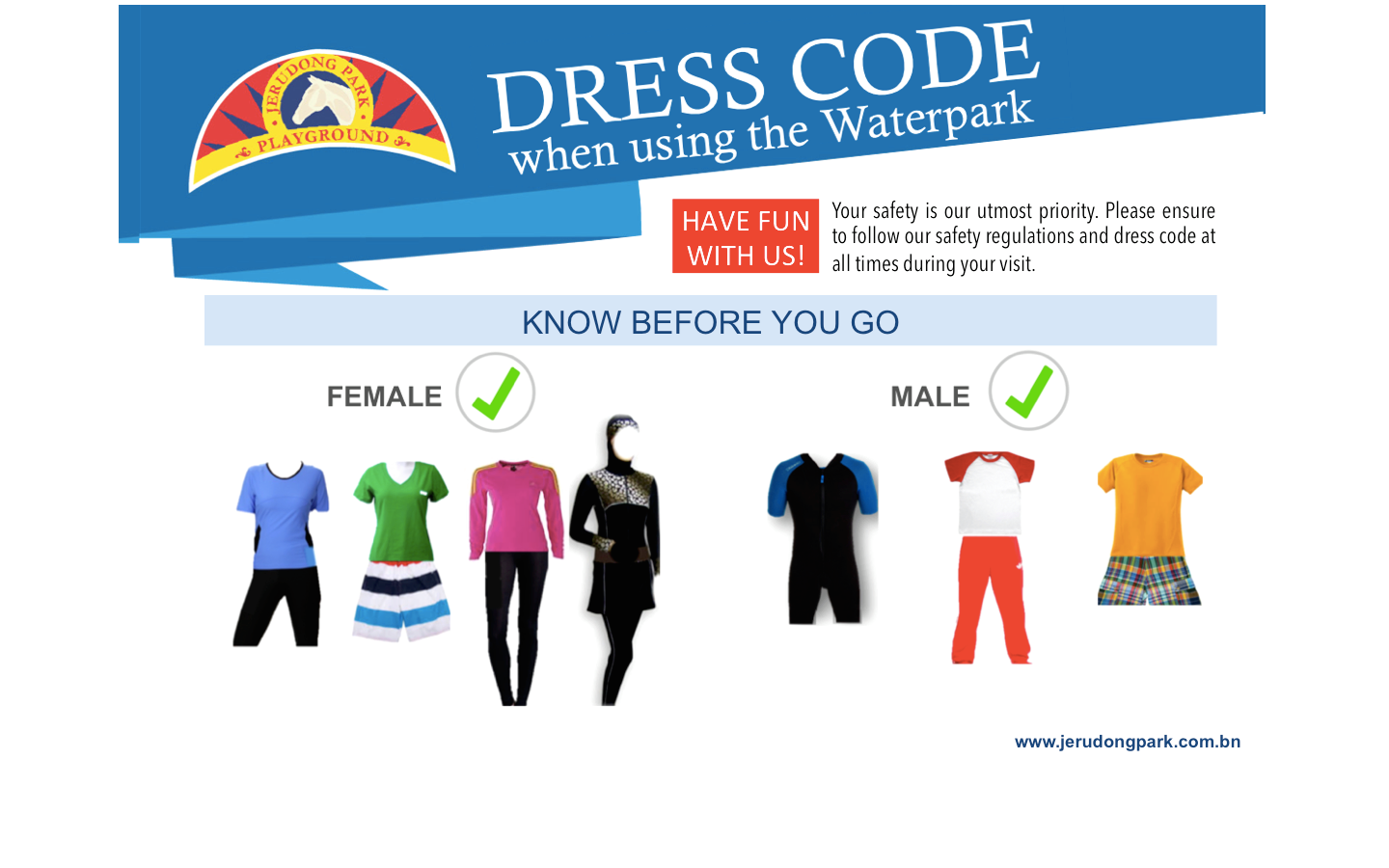 waterpark dress code
